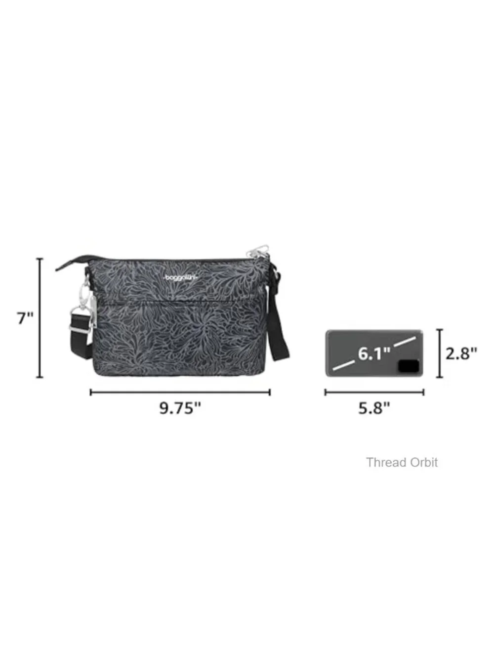 Anti-Theft Crossbody Bag with RFID Protection, Cut-Resistant Strap